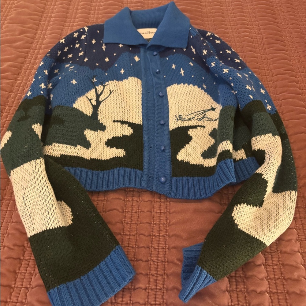 House of Sunny Starry Landscape Cardigan